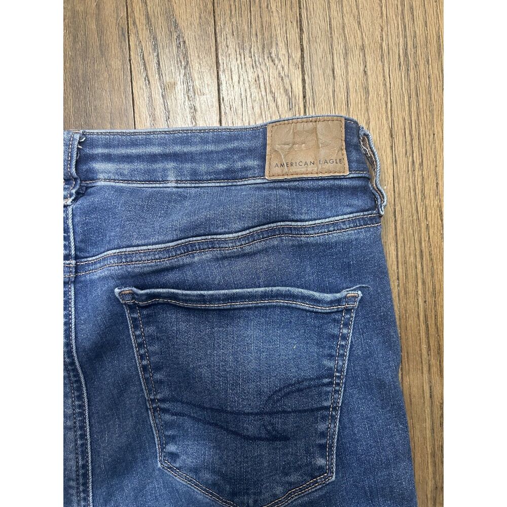 American Eagle Next Level Stretch Skinny Jeans Women's Size 10 Regular Blue - Picture 4 of 9